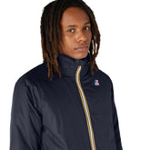 Giacca Uomo K-Way Le Vrai 3.0 Sam Orsetto Full Zip Cappuccio Blu | NonSoloSport