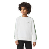 Felpa Bambino Lacoste Bande Logo Bianco | NonSoloSport