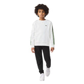 Felpa Bambino Lacoste Bande Logo Bianco | NonSoloSport