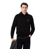 Felpa Uomo Lacoste Pile Nero | NonSoloSport