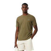 T-Shirt Uomo Lacoste Ultra Dry Verde Cachi | NonSoloSport