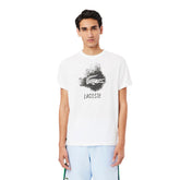 T-Shirt Uomo Lacoste Grafica Ultra Dry Bianco | NonSoloSport