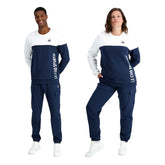 Felpa Le Coq Sportif French Terry Girocollo Bicolor Saison2 N1 Blu Bianco | NonSoloSport