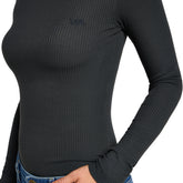 T-Shirt Manica Lunga Donna Lee Jeans Boat Neck Grigio | NonSoloSport