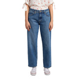 Pantalone Donna Lee Jeans Denim Rider Straight Blu | NonSoloSport