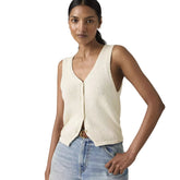 Gilet Donna Levi's Mini Helen Bouclè Bianco | NonSoloSport