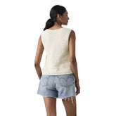Gilet Donna Levi's Mini Helen Bouclè Bianco | NonSoloSport