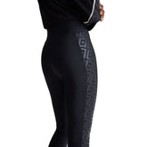 Leggings Donna Liu Jo Sport Panel Satin Aop Nero | NonSoloSport