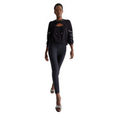 Leggings Donna Liu Jo Sport Panel Satin Aop Nero | NonSoloSport