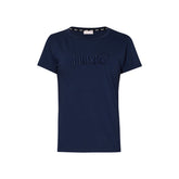 T-Shirt Donna Liu Jo Sport Logo Ricamo Blu | NonSoloSport