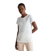 T-Shirt Donna Liu Jo Sport Catena Studs Bianco | NonSoloSport