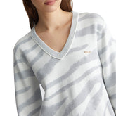 Maglia Donna Liu Jo Animalier Jacquard Grigio Bianco | NonSoloSport