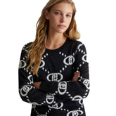 Maglia Donna Liu Jo Monogram Nero | NonSoloSport