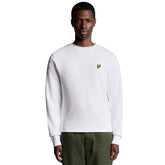 Felpa Uomo Lyle & Scott Crew Neck Bianco | NonSoloSport
