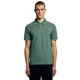 Polo Uomo Lyle & Scott Tipped Verde Beige | NonSoloSport