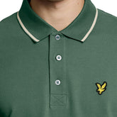 Polo Uomo Lyle & Scott Tipped Verde Beige | NonSoloSport
