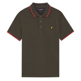 Polo Uomo Lyle & Scott Tipped Verde Scuro Rosso | NonSoloSport