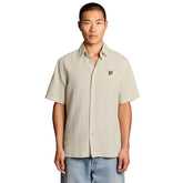Camicia Uomo Lyle & Scott Linen Blend Beige | NonSoloSport