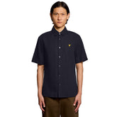 Camicia Uomo Lyle & Scott Linen Blend Blu Scuro | NonSoloSport