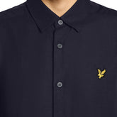 Camicia Uomo Lyle & Scott Linen Blend Blu Scuro | NonSoloSport