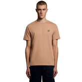 T-Shirt Uomo Lyle & Scott Cotton Crew Neck Beige | NonSoloSport