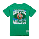 T-Shirt Uomo Mitchell & Ness Stateside Pastel Boston Celtics Verde | NonSoloSport
