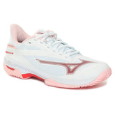 Scarpa da Tennis Donna Mizuno Wave Exceed Court CC Bianco Rosa | NonSoloSport
