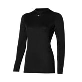 T-Shirt Manica Lunga Donna Mizuno Mid Weight Crew Nero | NonSoloSport
