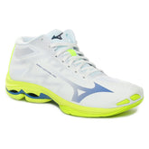 Scarpa da Pallavolo Donna Mizuno Wave Lightning Pro Mid Bianco Lime | NonSoloSport