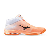 Scarpa da Volley Mizuno Wave Lightning Pro Mid Bianco Corallo | NonSoloSport