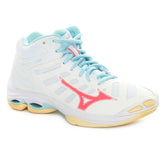 Scarpa da Volley Donna Mizuno Wave Voltage 2 Mid Bianco Azzurro | NonSoloSport
