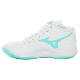 Scarpa da Volley Donna Mizuno Wave Momentum Pro Mid Bianco Azzurro | NonSoloSport