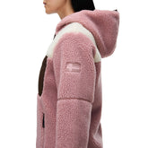 Felpa Pile Donna Napapijri Yupik Rosa Bianco | NonSoloSport