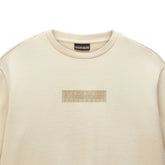 Felpa Ragazzo Napapijri New Box Logo Beige | NonSoloSport