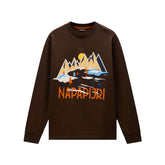 Maglia Uomo Napapijri Print Marrone Multicolor | NonSoloSport
