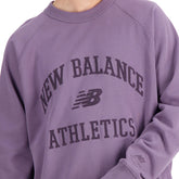 Felpa Uomo New Balance Athletics Girocollo French Terry Viola | NonSoloSport