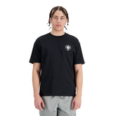 T-Shirt Uomo New Balance Hoops Cotone Nero | NonSoloSport