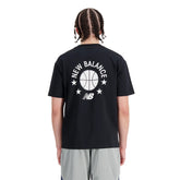 T-Shirt Uomo New Balance Hoops Cotone Nero | NonSoloSport
