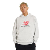 Felpa Uomo New Balance Athletics French Terry Logo Grigio | NonSoloSport