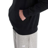 Felpa Uomo New Balance Athletics French Terry Logo Nero Rosso | NonSoloSport