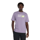 T-Shirt Uomo New Balance Athletics Premium Relaxed Chest Logo Viola | NonSoloSport