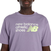 T-Shirt Uomo New Balance Athletics Premium Relaxed Chest Logo Viola | NonSoloSport