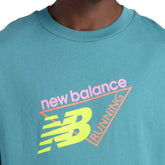 T-Shirt Uomo New Balance Neon Azzurro | NonSoloSport