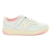 Sneakers Bambino New Balance B80 Court Bianco Rosa | NonSoloSport