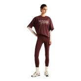 T-Shirt Donna New Balance Overside Trackside Bordeaux | NonSoloSport