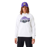 Newera Felpa Drip Logo Lakers Uomo Bianco | NonSoloSport