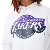 Newera Felpa Drip Logo Lakers Uomo Bianco | NonSoloSport