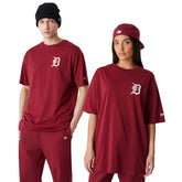 T-Shirt Newera League Essentials Detroit Cotone Rosso | NonSoloSport