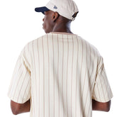 T-Shirt Uomo New Era Pinstripe Beige | NonSoloSport
