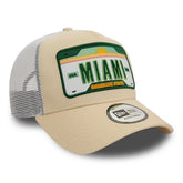 Cappello New Era 940 A-Frame Trucker Patch Beige Verde | NonSoloSport